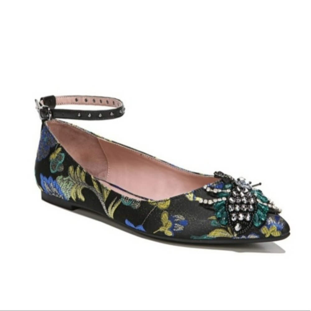Circus by Sam Edelman Black Floral Ballet Flats